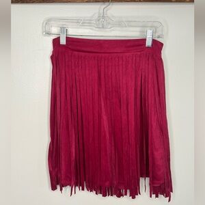 Pink Bibi Fringe Skirt